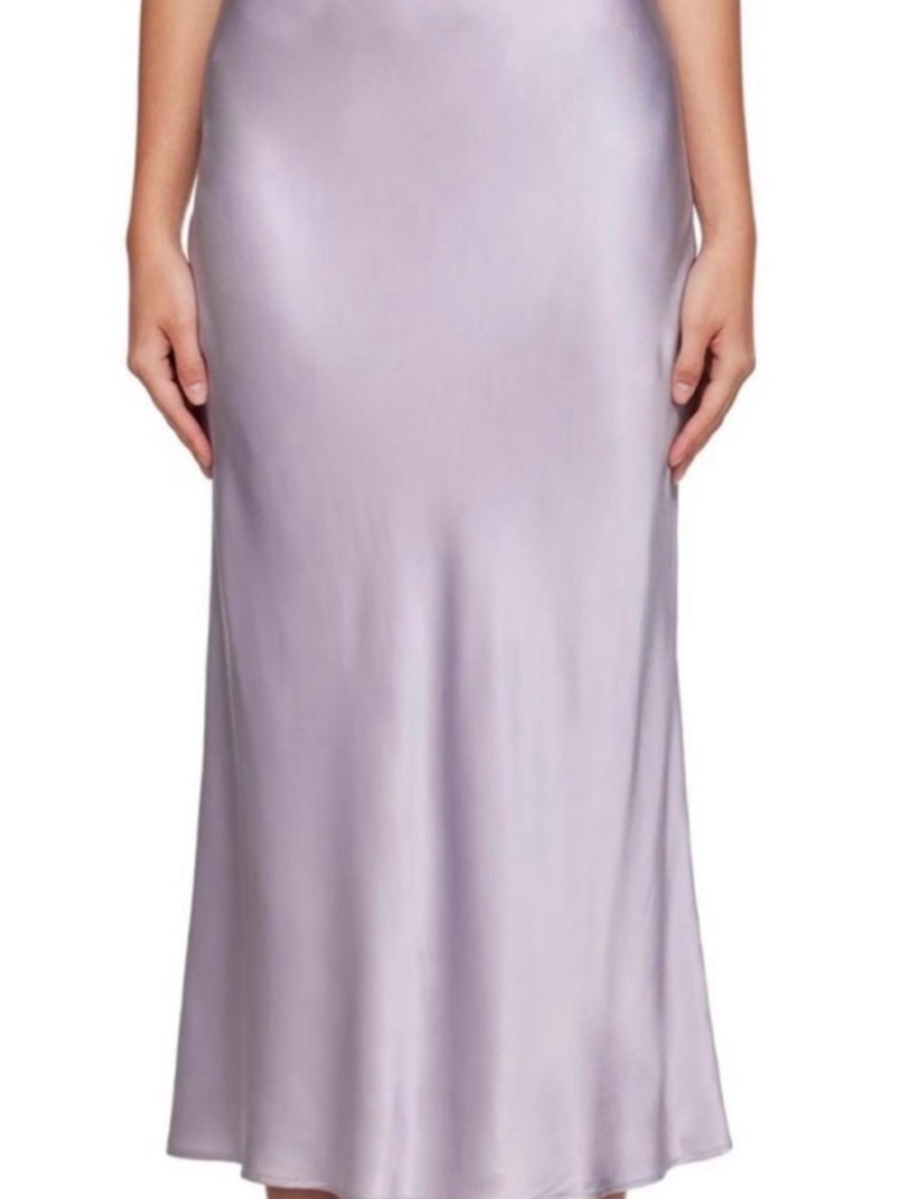 Reformation Layla Silk Maxi Skirt Lavender Bias Midi Skirt